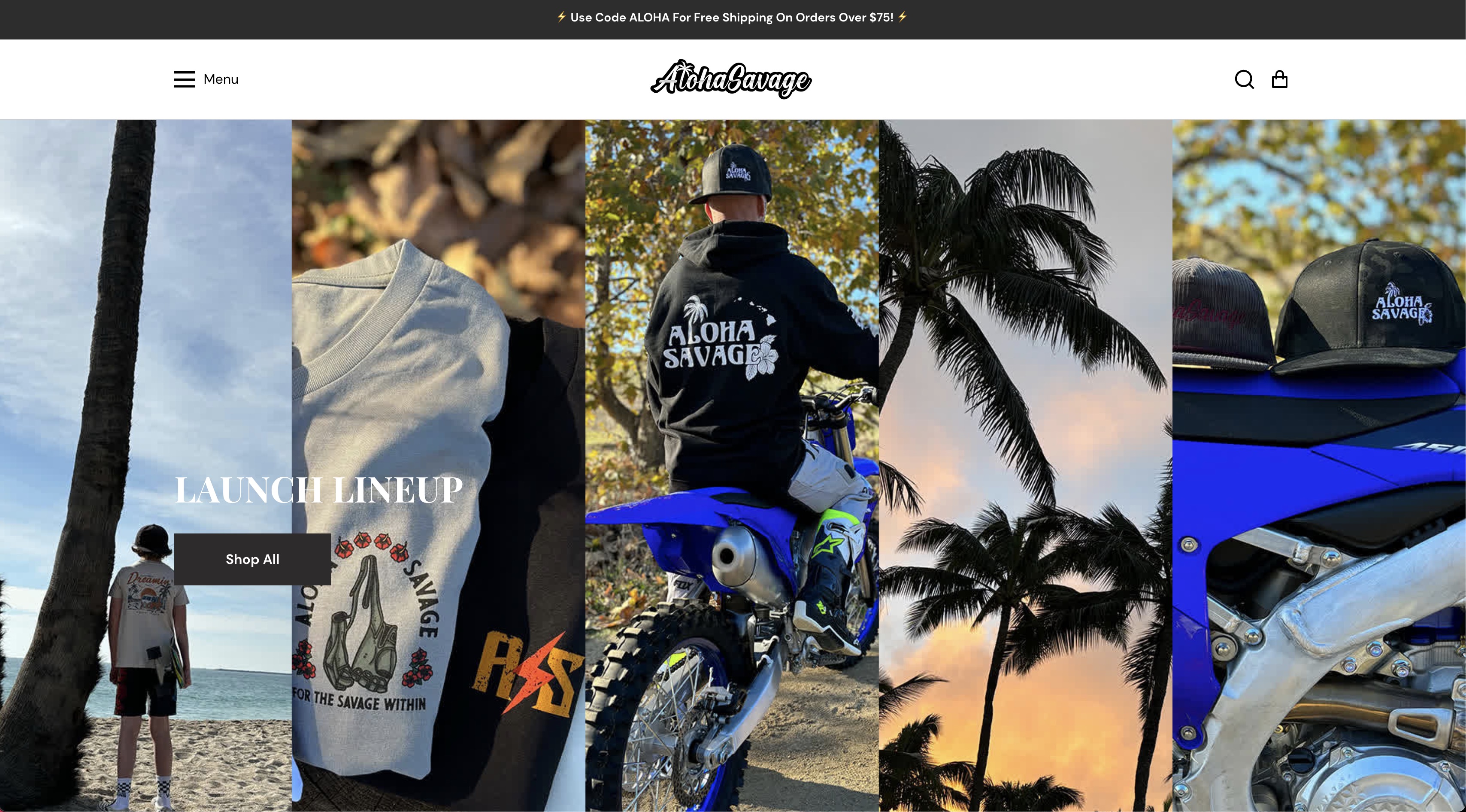 AlohaSavage Shopify Store