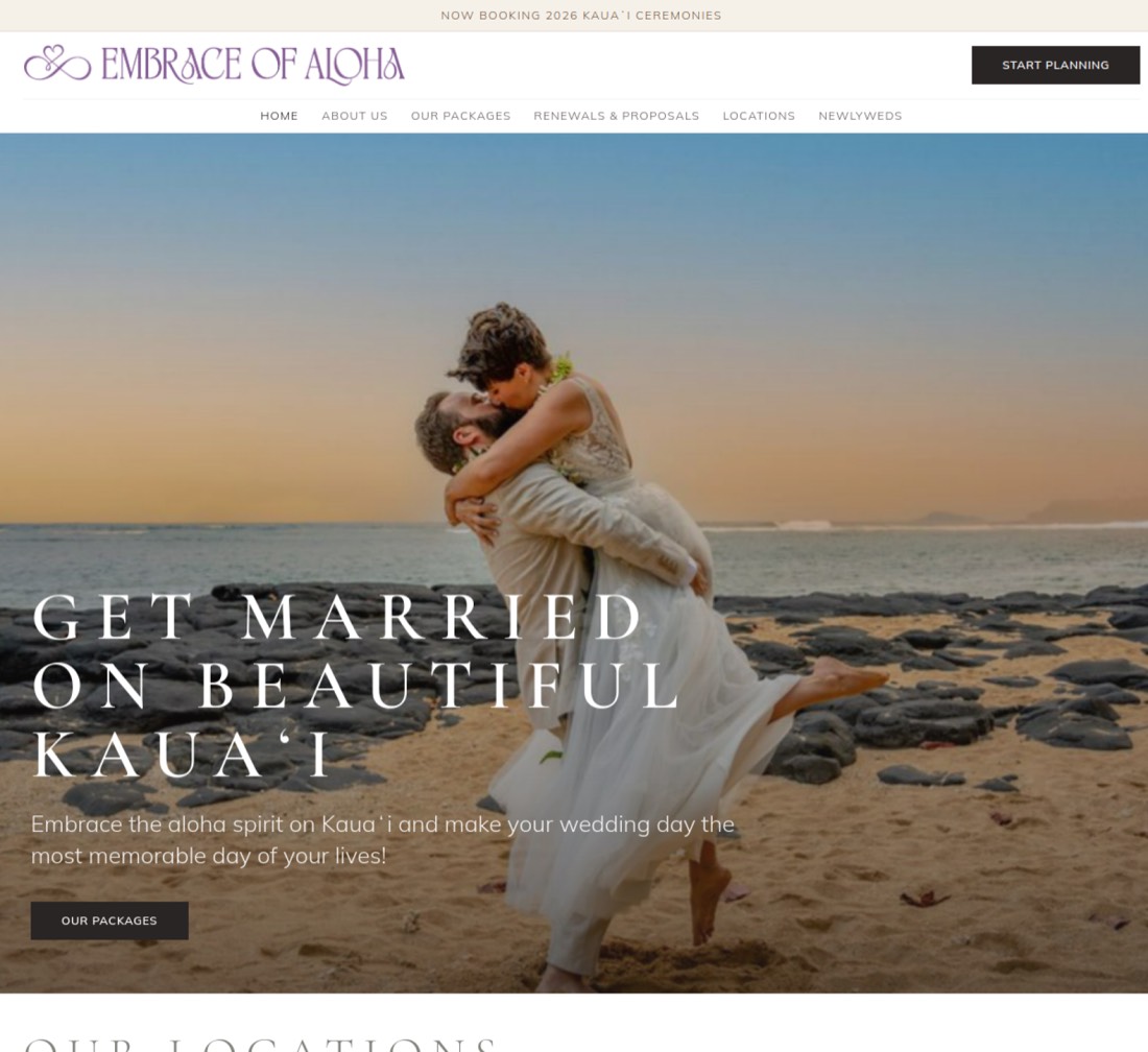 Embrace of Aloha website